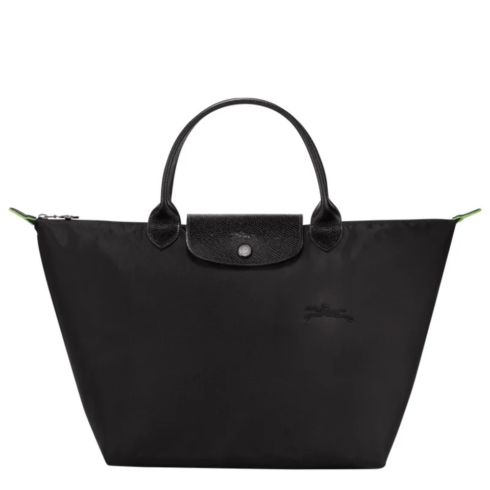 Longchamp Le Pliage Green Medium Top Handle Folding Tote Bag